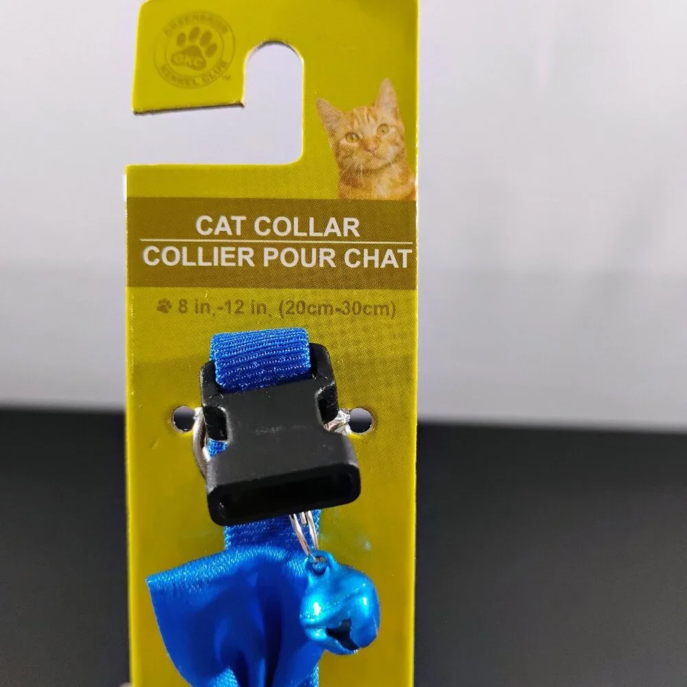 🐾 Greenbrier Kennel Club Adjustable Cat Collar w/ Bow Tie & Bell | New